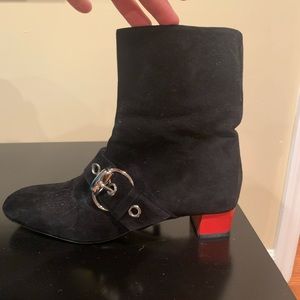 Gucci suede short ankle boots